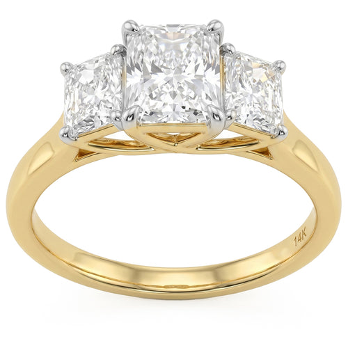 2.11ct 14K Yellow Gold  Diamond Ring Size 6.5