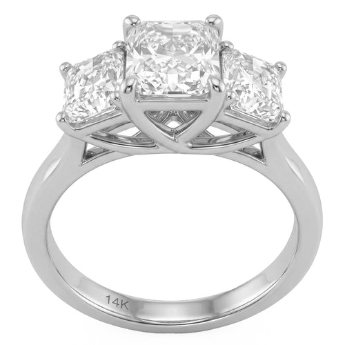 2.11ct 14K White Gold  Diamond Ring Size 6.5