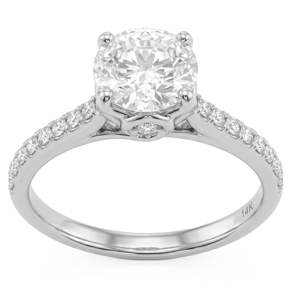 2.36ct 14K White Gold  Diamond Ring Size 6.5
