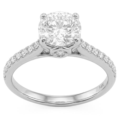 2.36ct 14K White Gold  Diamond Ring Size 6.5