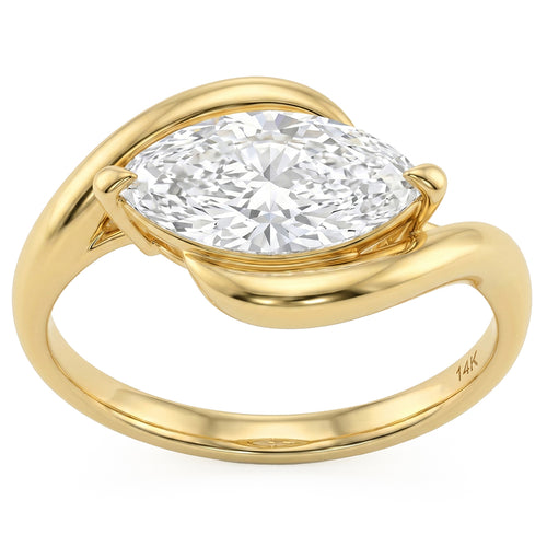 2.03ct 14K Yellow Gold  Diamond Ring Size 6.5