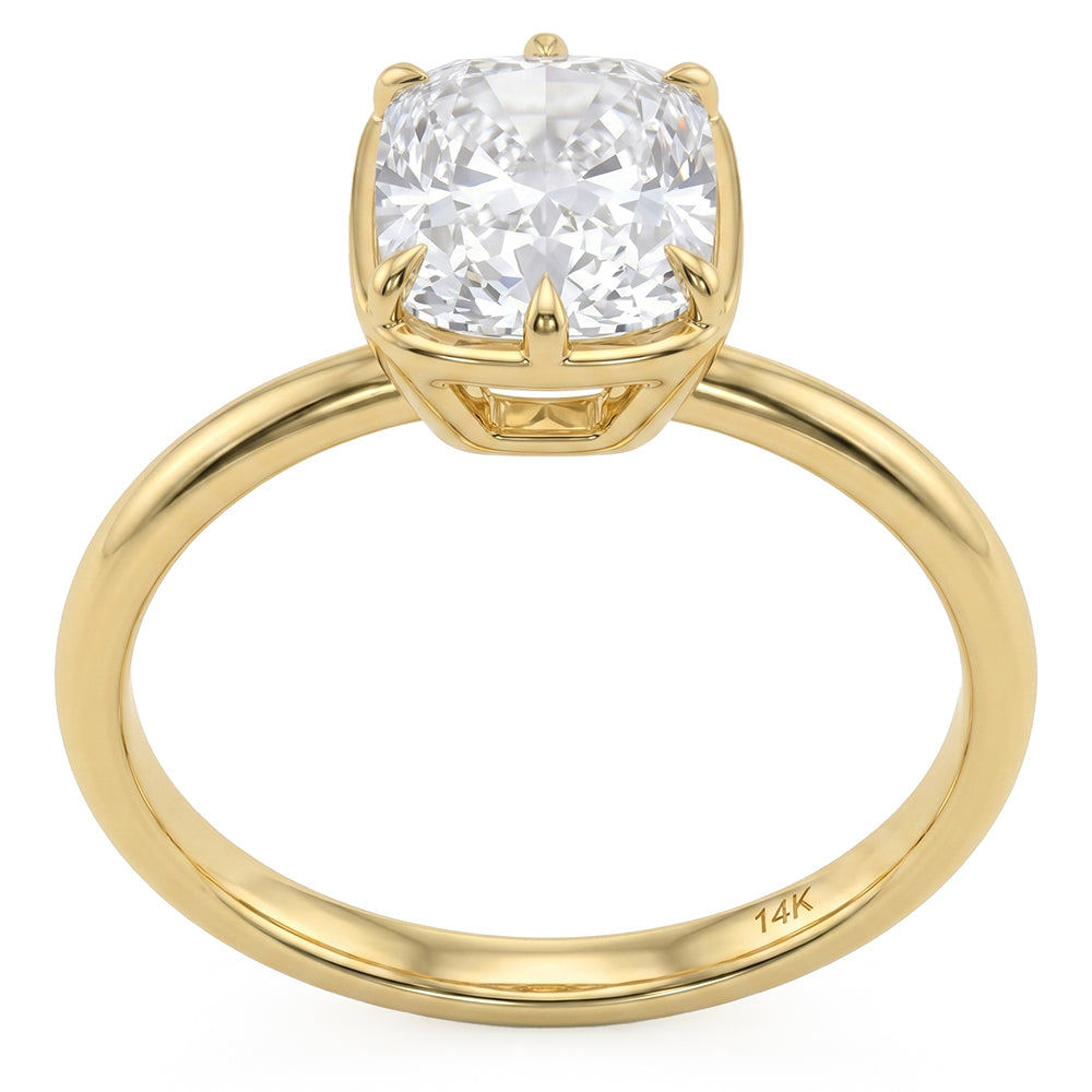 2.03ct 14K Yellow Gold  Diamond Ring Size 6.5