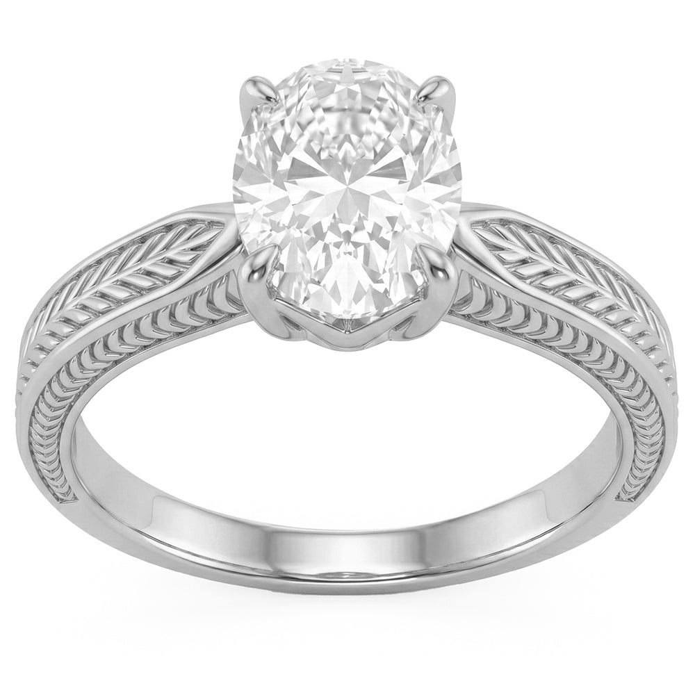 1.52ct 14K White Gold  Diamond Ring Size 6.5