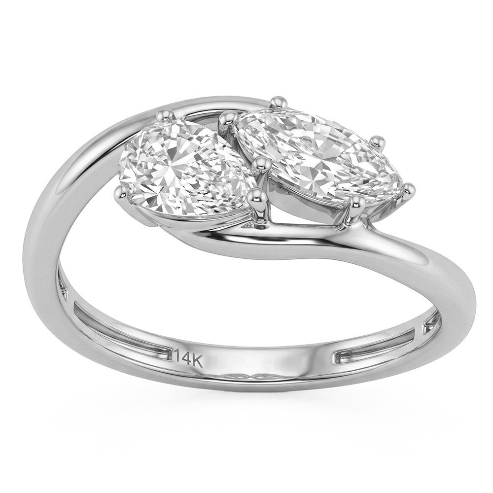 1.04ct 14K White Gold  Diamond Ring Size 6.5
