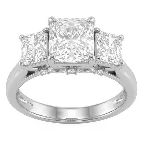 3.77ct 14K White Gold  Diamond Ring Size 6.5