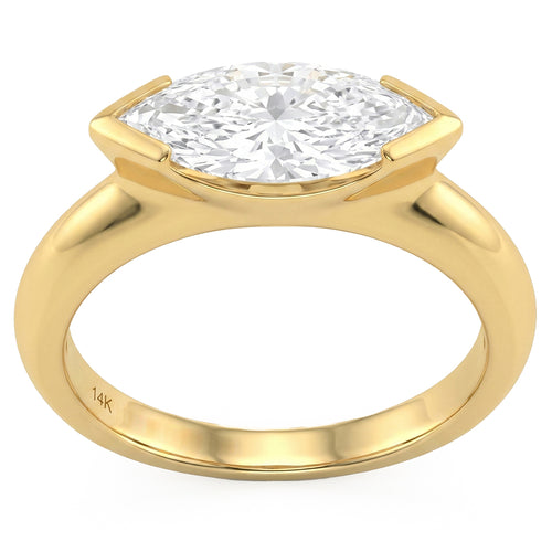 2.03ct 14K Yellow Gold  Diamond Ring Size 6.5