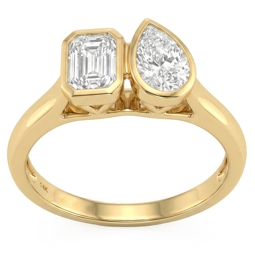 2.06ct 14K Yellow Gold  Diamond Ring Size 6.5