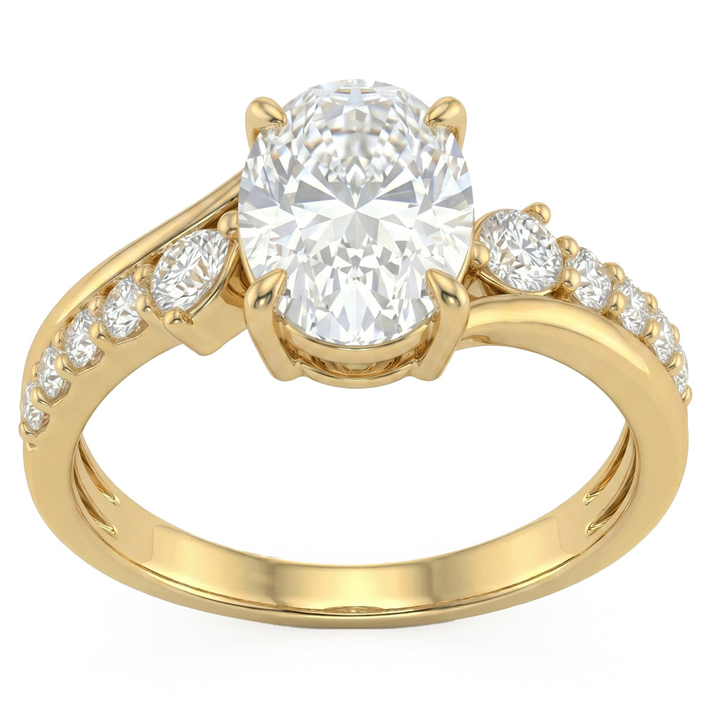 1.97ct 14K Yellow Gold  Diamond Ring Size 6.5