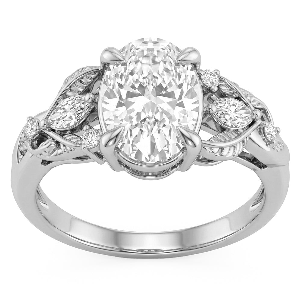 1.72ct 14K White Gold  Diamond Ring Size 6.5