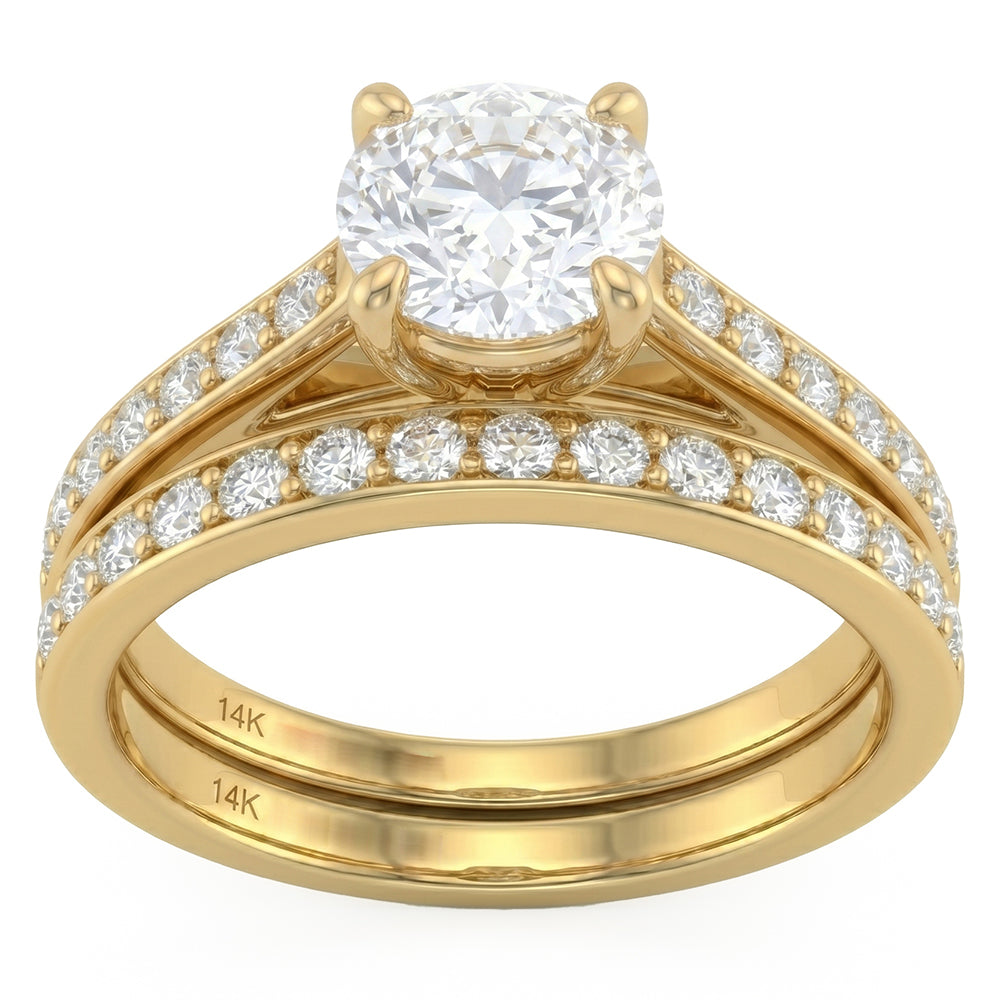 1.77ct 14K Yellow Gold  Diamond Ring Size 6.5