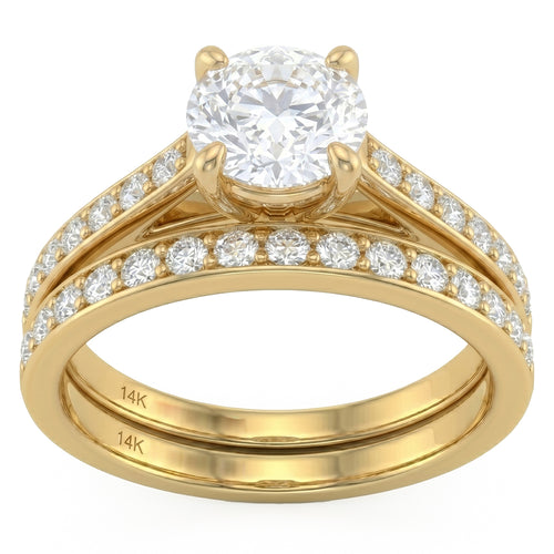 1.77ct 14K Yellow Gold  Diamond Ring Size 6.5