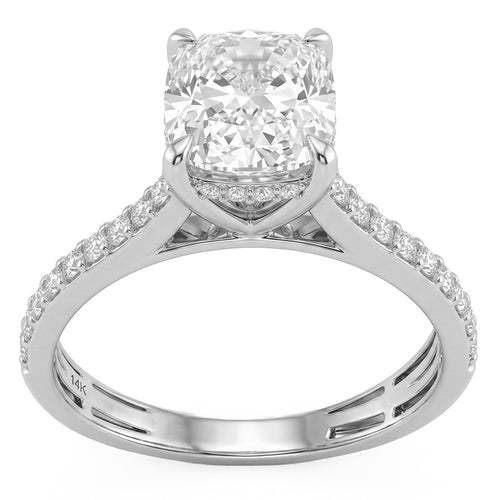 4.53ct 14K White Gold  Diamond Ring Size 6.5