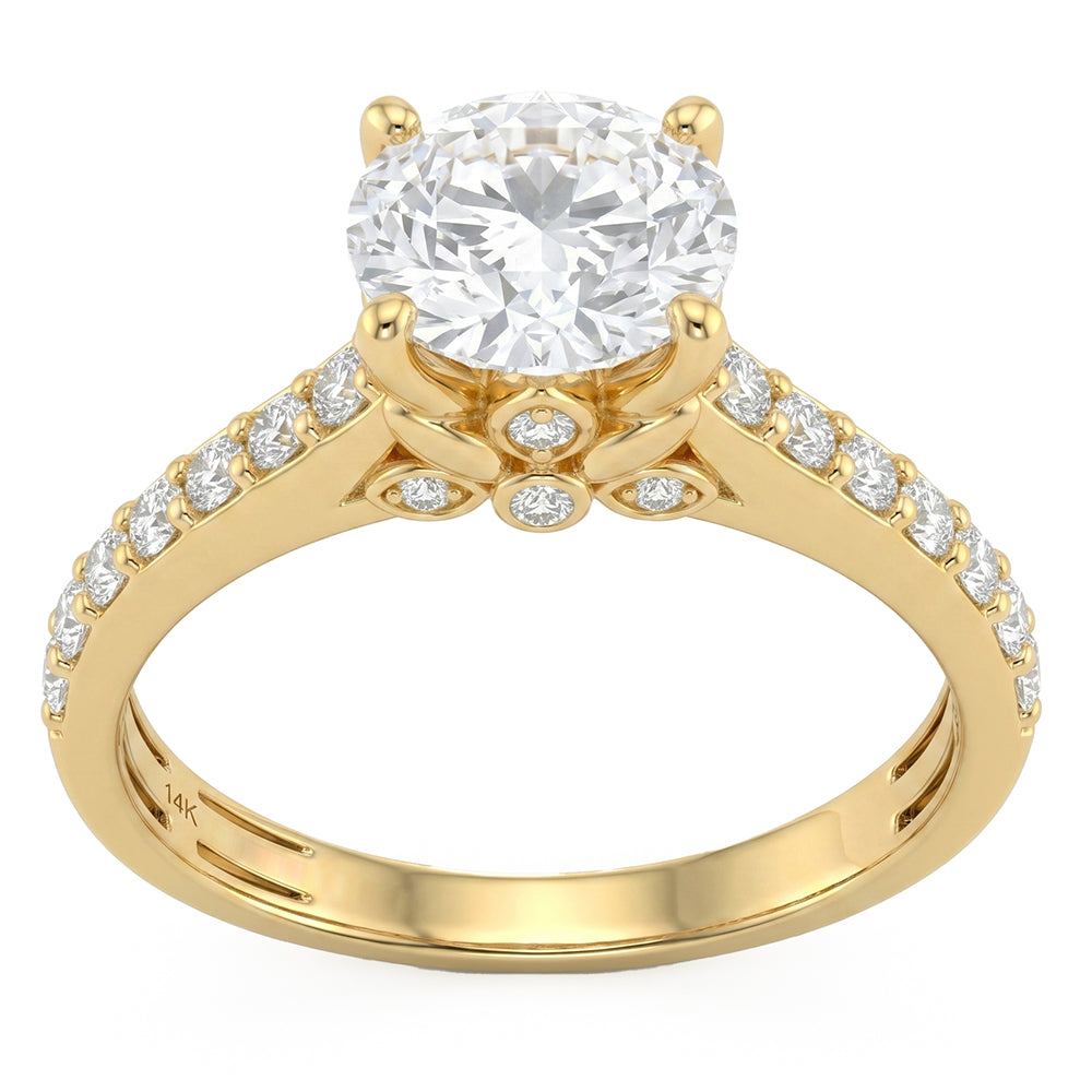 2.36ct 14K Yellow Gold  Diamond Ring Size 6.5