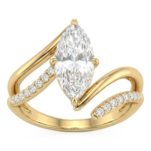 1.72ct 14K Yellow Gold  Diamond Ring Size 6.5