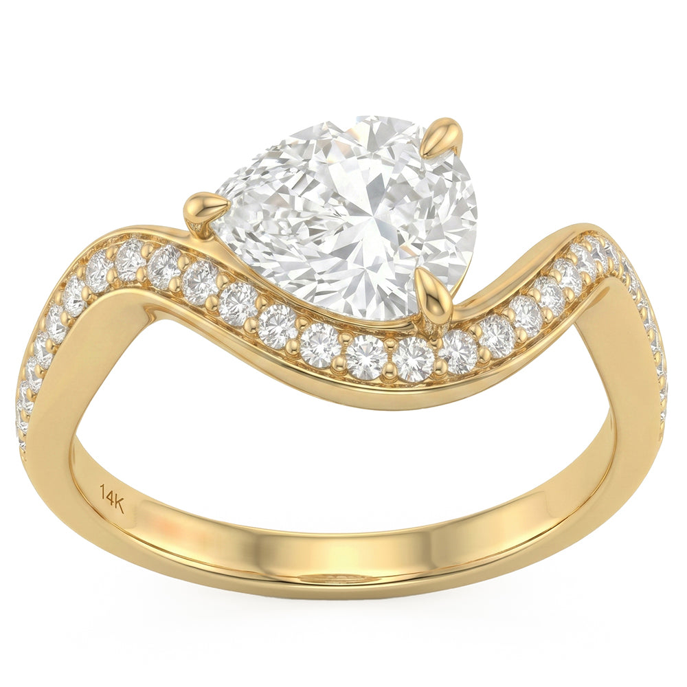 1.23ct 14K Yellow Gold  Diamond Ring Size 6.5