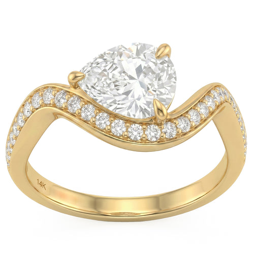 1.23ct 14K Yellow Gold  Diamond Ring Size 6.5