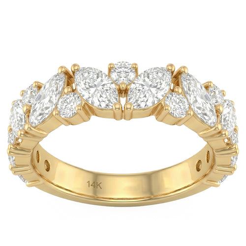 2.39ct 14K Yellow Gold  Diamond Ring Size 6.5