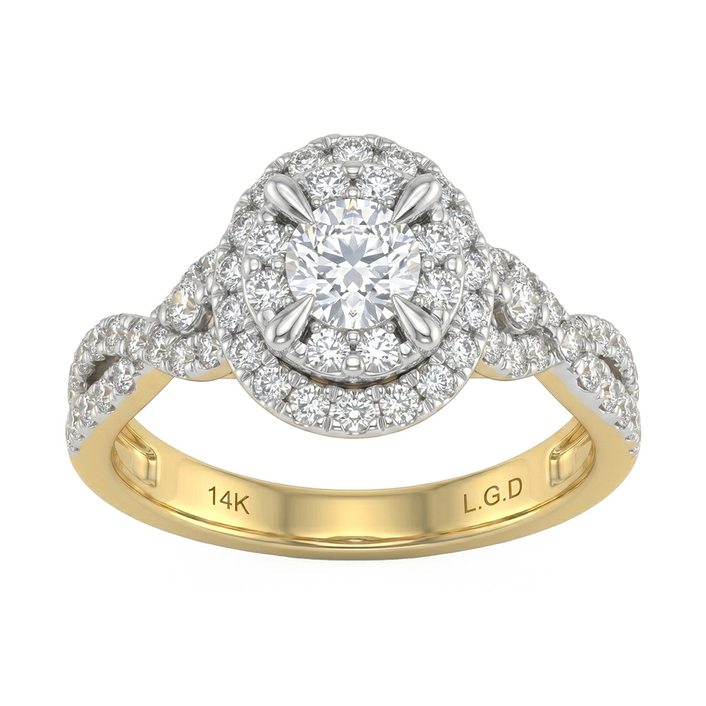 1.02ct 14K Yellow Gold  Diamond Ring Size 6.5