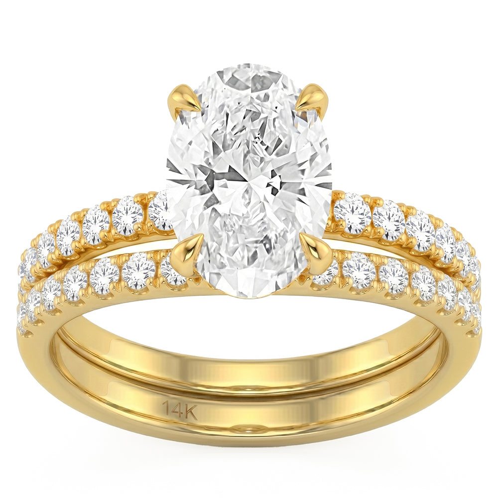 4.1ct 14K White Gold  Diamond Ring Size 6.5