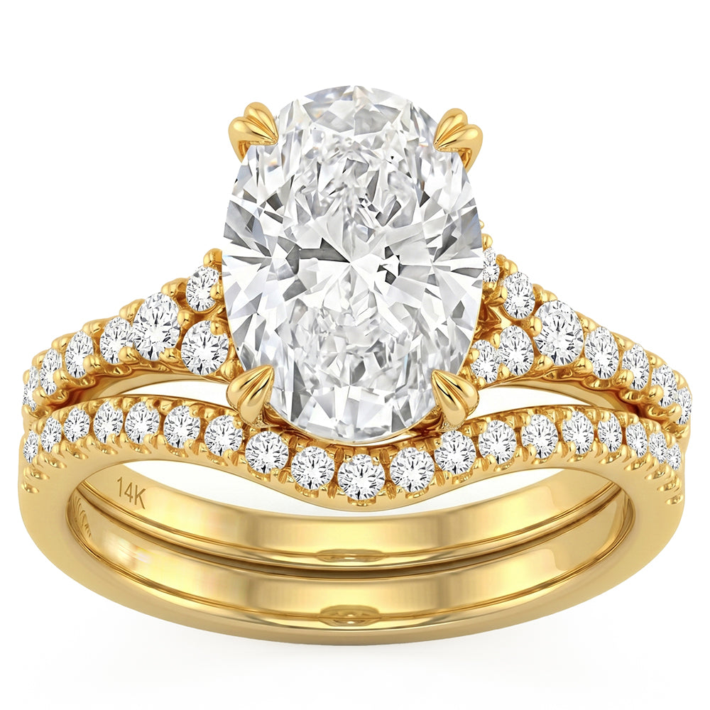 3.3ct 14K White Gold  Diamond Ring Size 6.5