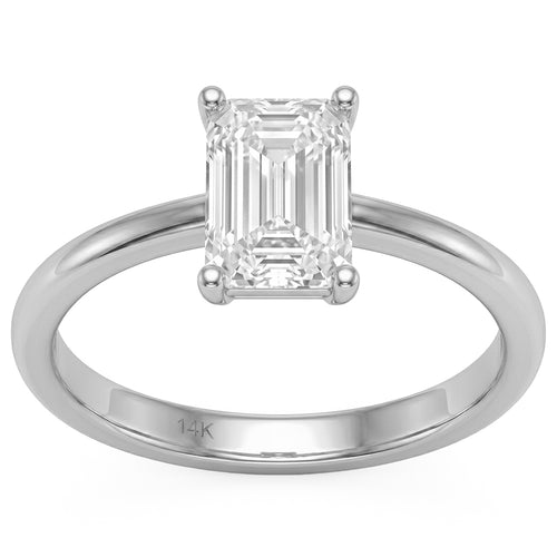 1.00ct 14K White Gold  Diamond Ring Size 6.5