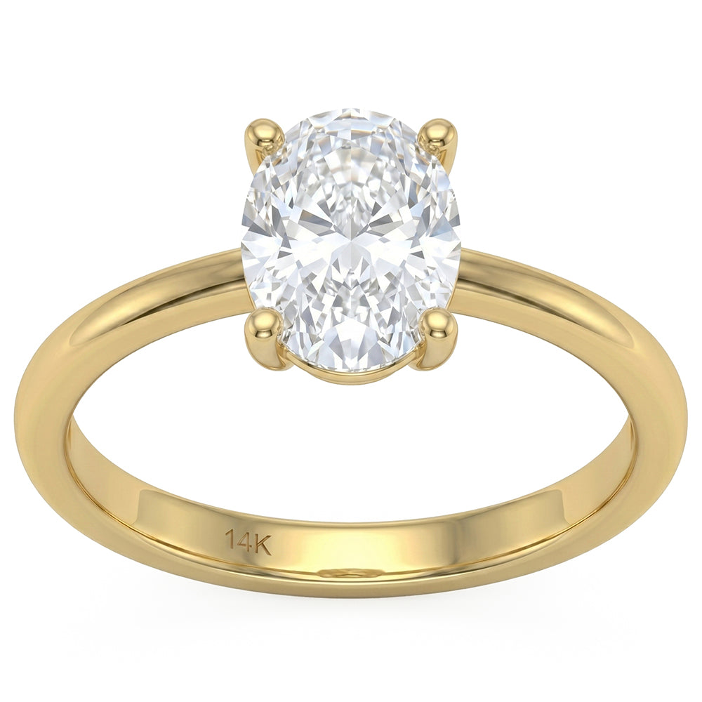 2.00ct 14K Yellow Gold  Diamond Ring Size 6.5