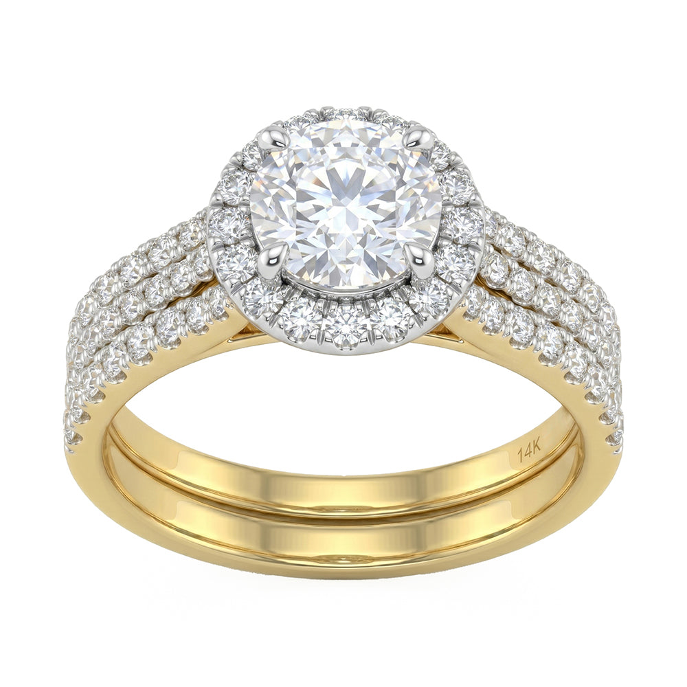 1.99ct 14K Yellow Gold  Diamond Ring Size 6.5