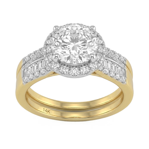 1.48ct 14K Yellow Gold  Diamond Ring Size 6.5