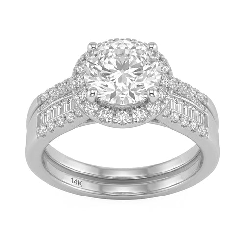 1.51ct 14K White Gold  Diamond Ring Size 6.5