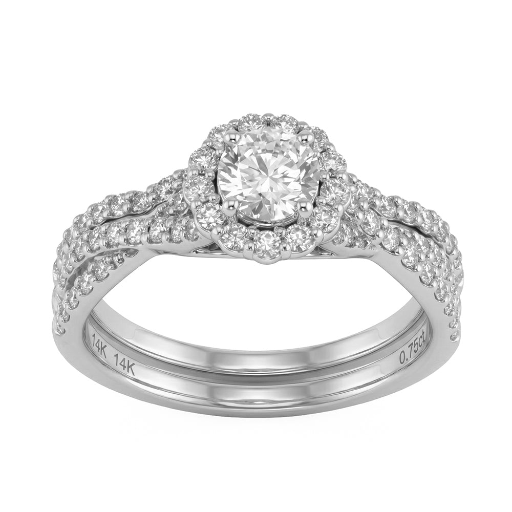 1ct 14K White Gold  Diamond Ring Size 6.5