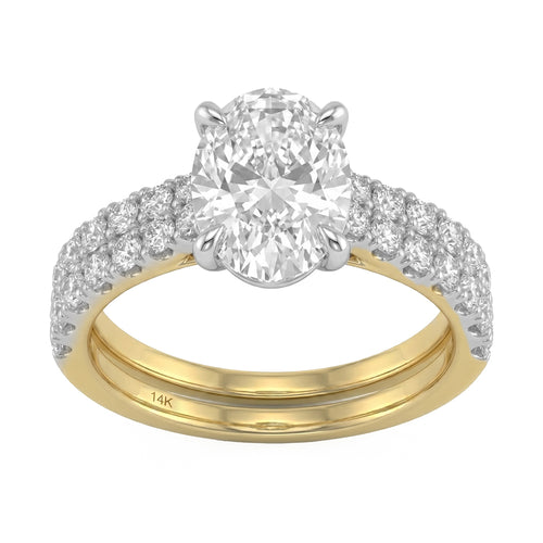 3.02ct 14K Yellow Gold  Diamond Ring Size 6.5