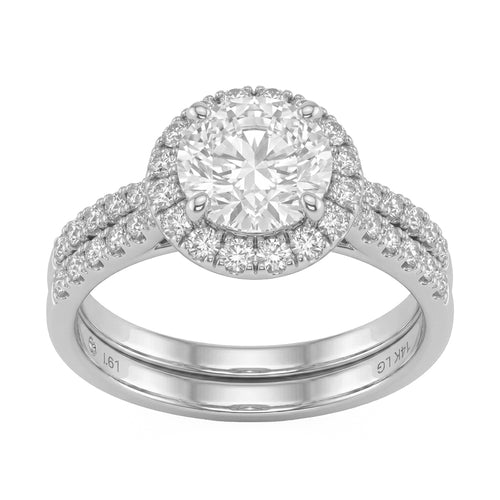 1.59ct 14K White Gold  Diamond Ring Size 6.5