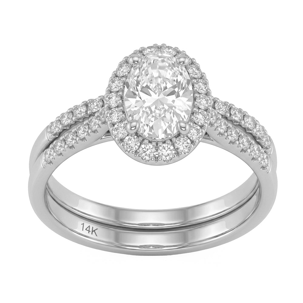 1.56ct 14K White Gold  Diamond Ring Size 6.5
