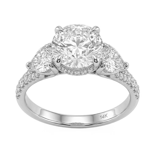 3.16ct 14K White Gold  Diamond Ring Size 6.5
