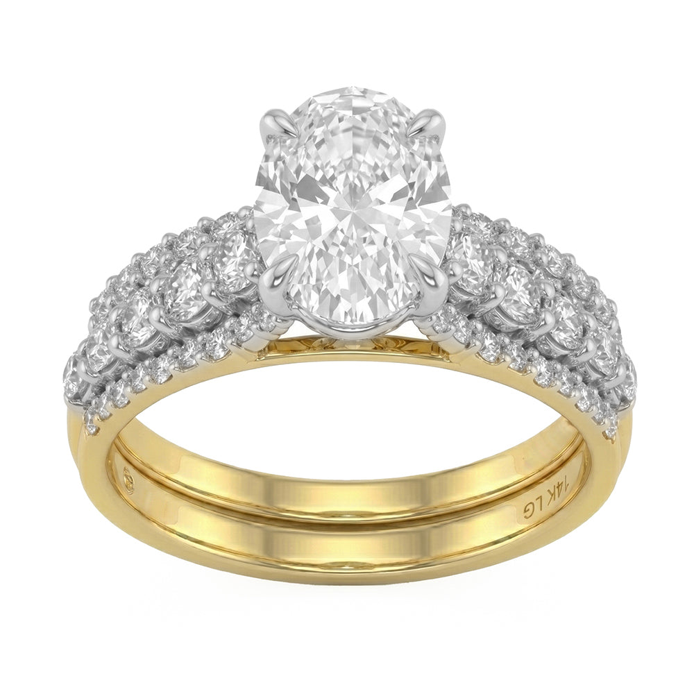 2.48ct 14K Yellow Gold  Diamond Ring Size 6.5