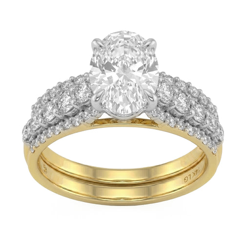 2.48ct 14K Yellow Gold  Diamond Ring Size 6.5