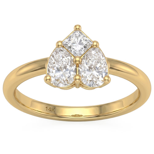 0.79ct 14K Yellow Gold  Diamond Ring Size 6.5