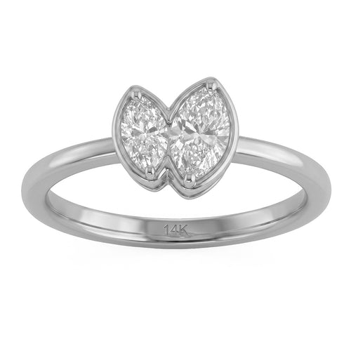 1.03ct 14K White Gold  Diamond Ring Size 6.5