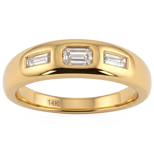0.42ct 14K Yellow Gold  Diamond Ring Size 6.5
