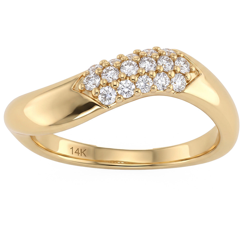 .29ct 14K Yellow Gold  Diamond Ring Size 6.5