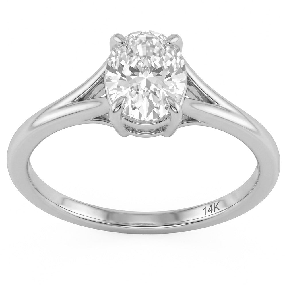 1ct 14K White Gold  Diamond Ring Size 6.5