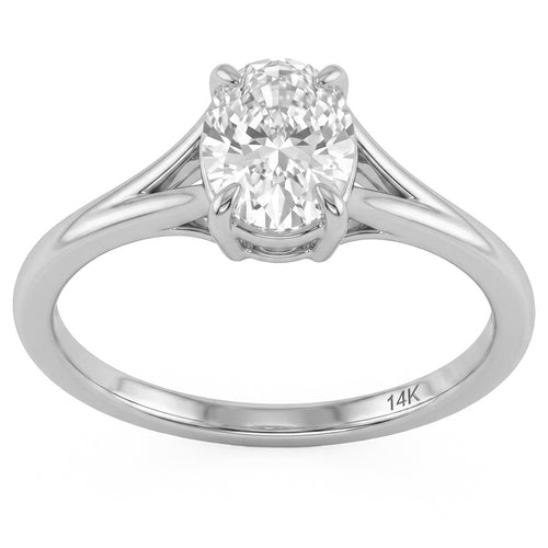 1ct 14K White Gold  Diamond Ring Size 6.5