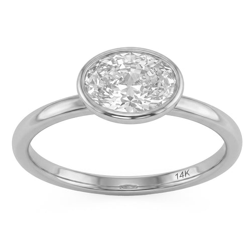 1.04ct 14K White Gold  Diamond Ring Size 6.5