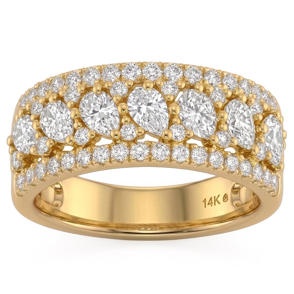 1.13ct 14K Yellow Gold  Diamond Ring Size 6.5