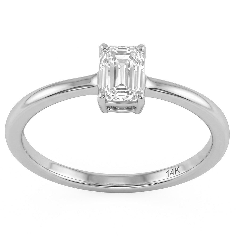 0.54ct 14K White Gold  Diamond Ring Size 6.5