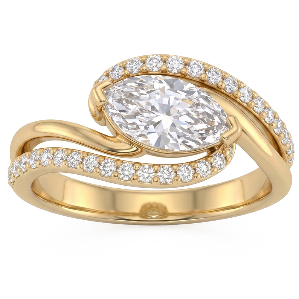 1.36ct 14K Yellow Gold  Diamond Ring Size 6.5