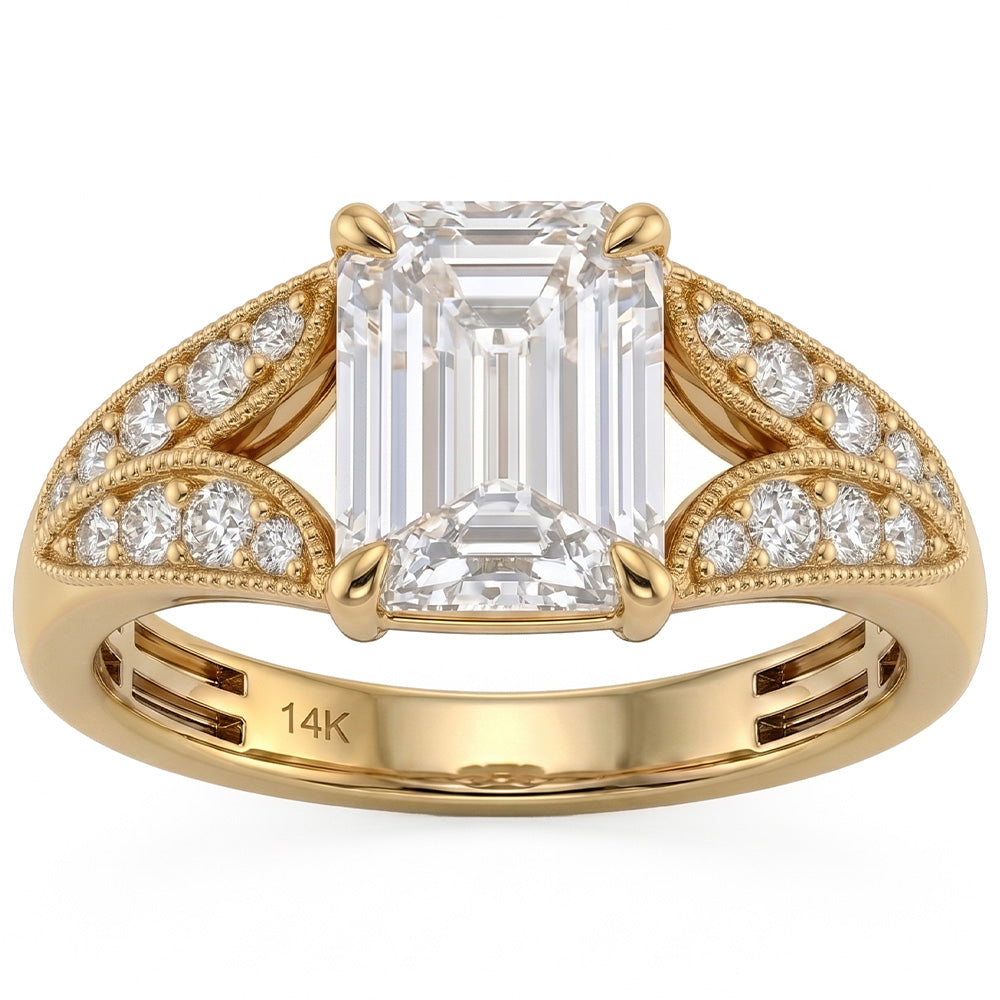2.36ct 14K Yellow Gold  Diamond Ring Size 6.5