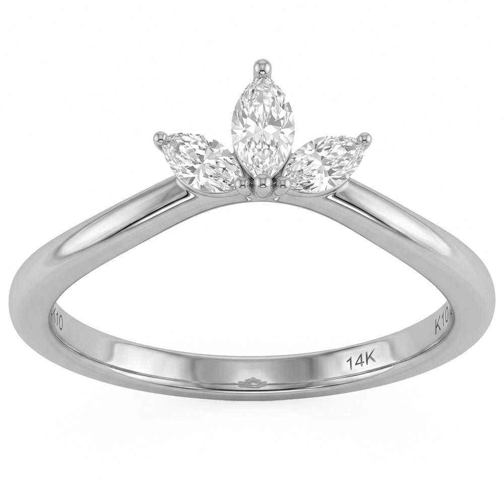 .25ct 14K White Gold  Diamond Ring Size 6.5