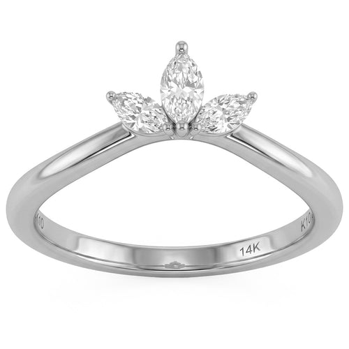 .25ct 14K White Gold  Diamond Ring Size 6.5