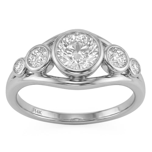 .99ct 14K White Gold  Diamond Ring Size 6.5